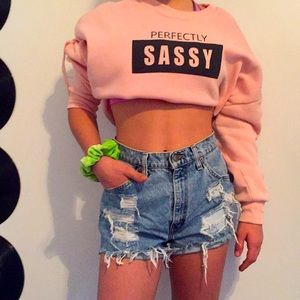 LEVI high waisted jean shorts